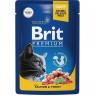 Пауч лосось и форель в соусе BRIT Premium для взрослых кошек 5048854