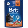 Пауч лосось в соусе BRIT Premium для взрослых стерилизованных кошек 5048892