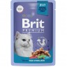 Пауч перепелка в желе BRIT Premium для взрослых стерилизованных кошек 5050215