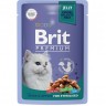 Пауч утка с яблоками в желе BRIT Premium для взрослых стерилизованных кошек 5050208