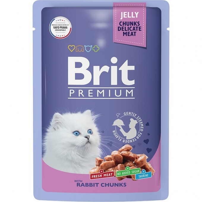 Влажный корм BRIT Premium для котят кролик в желе 5050123