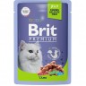 Влажный корм BRIT Premium для взрослых кошек ягненок в желе 5050147